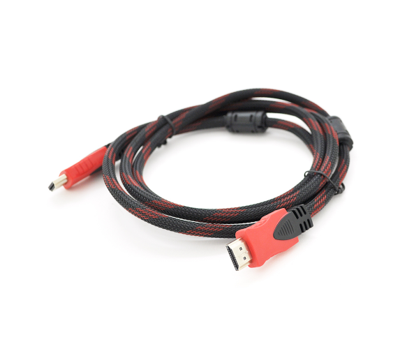 Кабель Merlion HDMI-HDMI 5.0m,v1,4, OD-7,4mm RED/Black